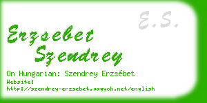 erzsebet szendrey business card